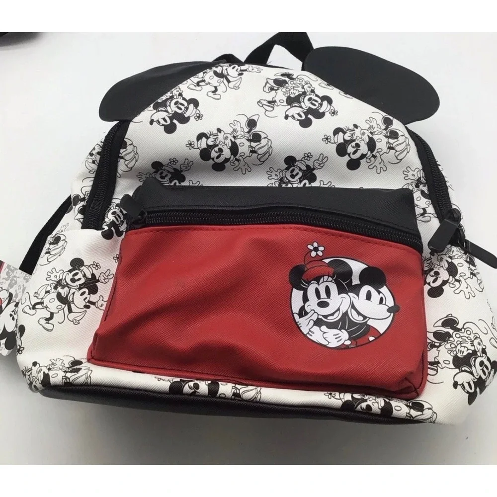 Disney Mickey Mouse Mini Backpack Bioworld‎ White Red Black Ears NWT WM427000194